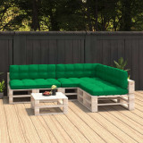 Perne pentru canapea din paleti, 7 buc., verde GartenMobel Dekor, vidaXL