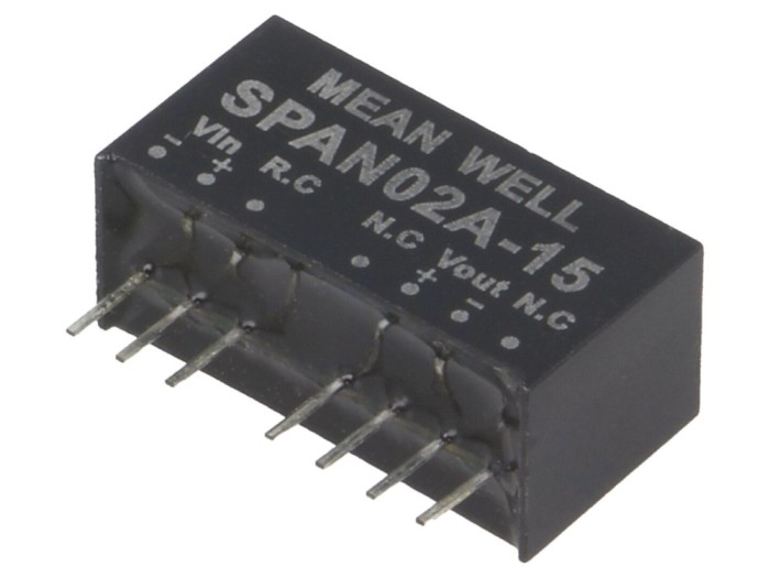 Convertor DC/DC 2W 9-18V 15V