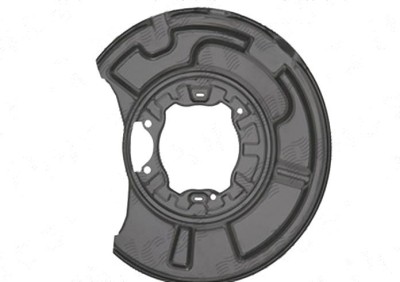 Protectie stropire disc frana Mercedes Clasa E (W211) 03.2002-06.2006, Clasa E (W211) Sedan/Combi, 06.2006-12.2009, Spate, Dreapta, metal foto