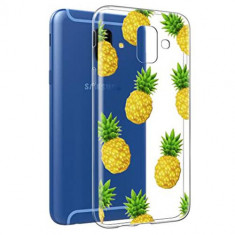 Husa Telefon Silicon Samsung Galaxy A6 2018 a600 Clear Pineapple BeHello