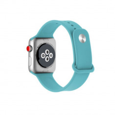 Curea compatibila Apple Watch 1/2/3/4, silicon, 42/44mm, verde menta foto