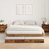 VidaXL Cadru de pat cu depozitare Lemn vechi 236.5 x 200 x 31.5 cm 3335627