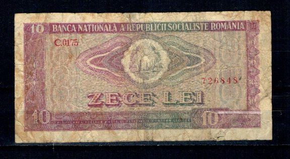 Romania 1966 - 10 lei, uzata