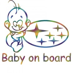 Sticker Subaru Baby on Board , Autocolant Siguranta pentru Masina Ta