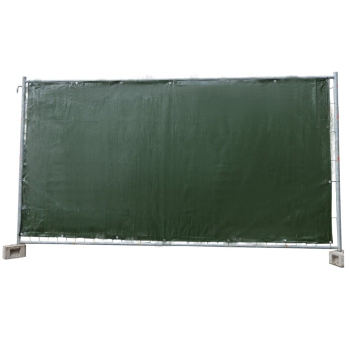 10 St&uuml;ck Bauzaunplane 160g/m&sup2; gr&uuml;n PE 1,76m x 3,41m