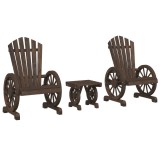 Cumpara ieftin Set mobilier de gradina, 3 piese, lemn masiv de brad