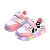 Adidasi roz cu luminite - Panda (Marime Disponibila: Marimea 23)