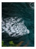 Tablou Canvas, "Valuri spumoase &icirc;n largul mării", Ocean, Valuri, Spumă, Albastru, Natură, Energic, Dinamic, Apă, Profund., 26 x 39 cm, CMCLASS