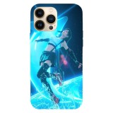 Husa compatibila cu Apple iPhone 15 Pro Max model Tifa Lockhart Final Fantasy, Silicon, TPU, Viceversa, Transparent, Carcasa