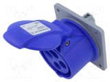 Conector alimentare AC trifazat AMPHENOL IP&amp;S 16A 250V soclu mamă IP44