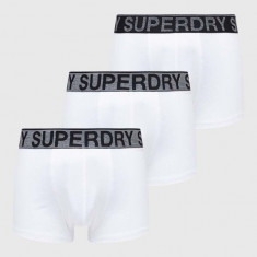 Superdry boxeri 3-pack barbati, culoarea alb