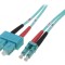 Patch cord fibră OM3 LC/UPC SC/UPC 3m turcoaz LSZH