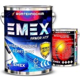 Pachet Vopsea Epoxidică Pardoseală "Emex Armor HTF" - Gri - Bid. 4 Kg + Intaritor 0.92 Kg