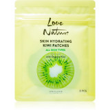 Oriflame Love Nature Mască hidratantă cu kiwi pentru fata si zona ochilor 8 buc