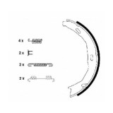 Set saboti frana mana Textar 91066900, parte montare : Punte spate