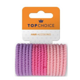 Set 16 elastice de par multicolore, Top Choice 26553