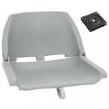 VidaXL Set cu scaun pliabil pentru barcă, 2 piese, gri