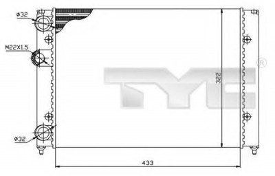 Radiator, racire motor VW VENTO (1H2) (1991 - 1998) TYC 737-0039 foto