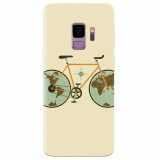 Husa silicon pentru Samsung S9, Retro Bicycle Illustration
