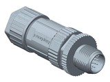 Conector M12 AMPHENOL LTW 1,5A 30V IP67/IP68 drept aurit PIN 12 M12A-12BMMA-SL7001