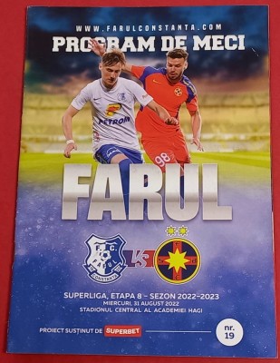 Program meci fotbal FARUL CONSTANTA - FCSB (31.08.2022) foto