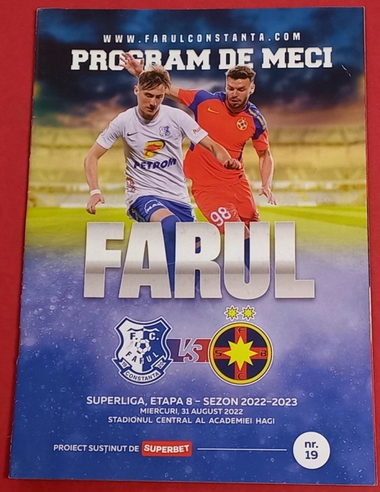 Program meci fotbal FARUL CONSTANTA - FCSB (31.08.2022)