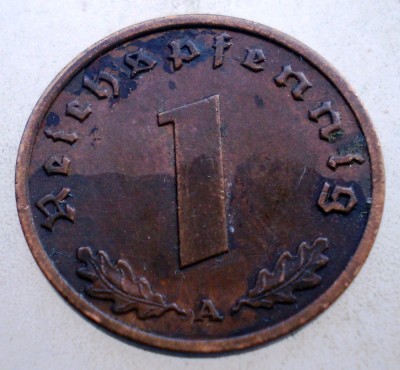 2.764 GERMANIA 1 REICHSPFENNIG 1938 A foto