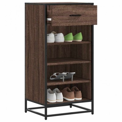 vidaXL Suport pantofi Stejar maro 48x38x97,5 cm Lemn prelucrat foto