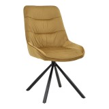 Cumpara ieftin Scaun Wori catifea maro picioare metalice negre 48x56x82 cm