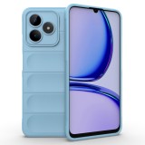 Husa pentru realme c53, antisoc, margini cu striatii, design minimalist, bleu