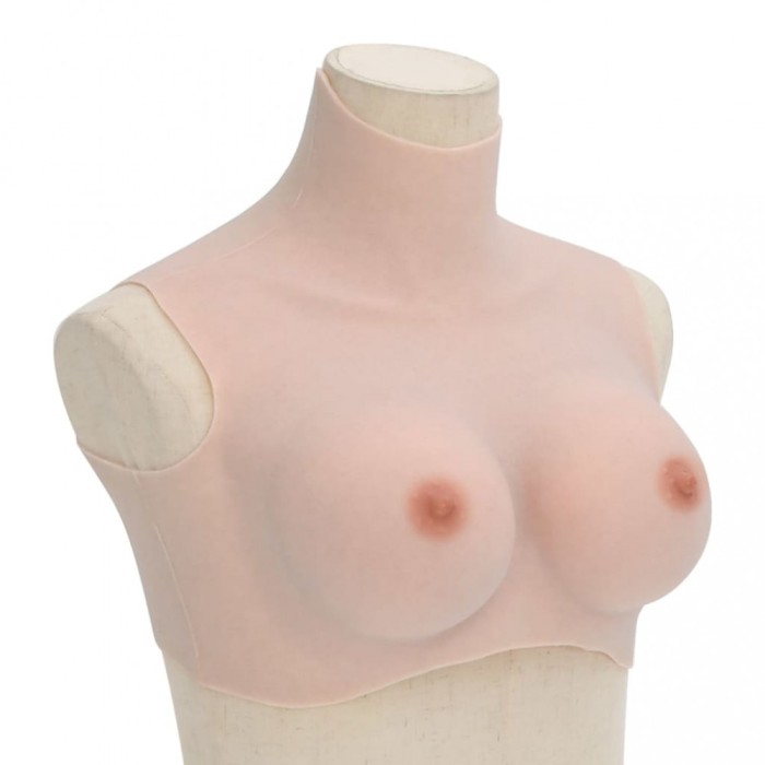vidaXL Bust cu s&acirc;ni din silicon cupă D, culoare caucazian