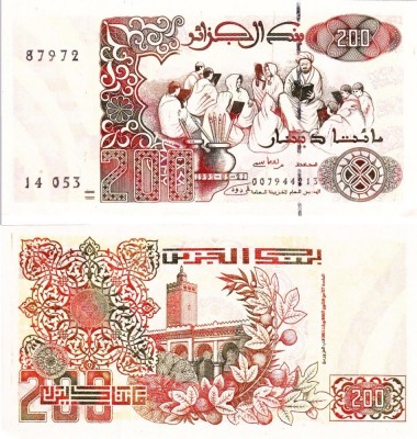 ALGERIA 200 dinars 1992 UNC!!! foto