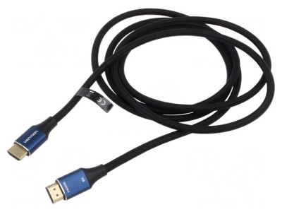 Cablu HDMI 2.1 Negru PVC Textilă foto