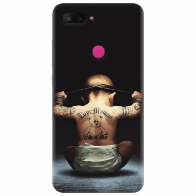 Husa silicon pentru Xiaomi Mi 8 Lite, Body Builder Cute Baby Tattoo foto