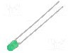 Dioda LED, 3mm, verde, 0,63...1,2mcd, 2mA, 1,9...2,4V, VISHAY - TLLG4400
