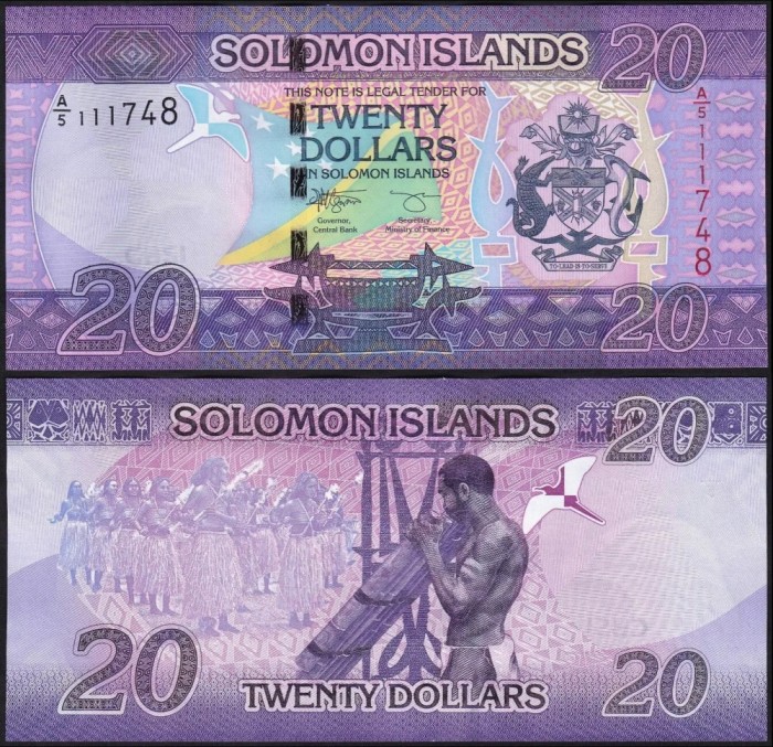 INSULELE SOLOMON █ bancnota █ 20 Dollars █ 2017 █ P-34 █ semnatura 12 █ UNC