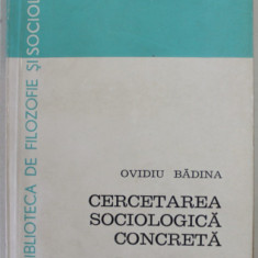 CERCETAREA SOCIOLOGICA CONCRETA , TRADITII ROMANESTI de OVIDU BADINA , 1966