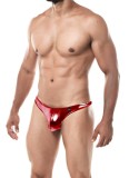 Tanga Barbatesc CUT4MEN Provocative Rosu Skai - Poliester/Elastan, Lucios, Wet Look, Marimi S-XL