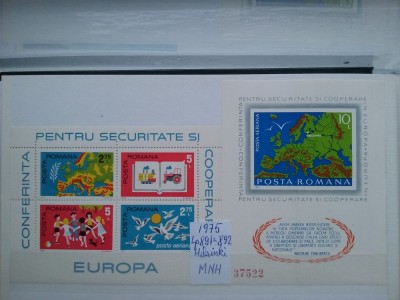 1975-Lp891,892-Helsinki-Bloc+col. nedant.-MNH foto