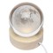 Lampa led decorativa, flippy, cu bila de cristal cu diametru 6cm, model luna 3d, alimentare usb, suport din lemn, lumina alb cald
