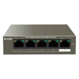 Cumpara ieftin Switch 4 porturi Gigabit PoE, 1 port Uplink Gigabit - Tenda TND-TEG1105P-4-63W