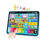 Tableta Interactiva de Jucarie pentru Copii cu Touchscreen, Logopedica si Muzicala, Engleza, Spaniola si Franceza, Suport Fixare la 45 grade 12m+, Fiv
