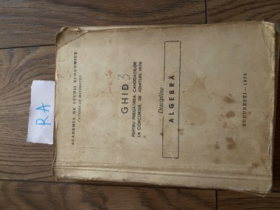Ghid pentru pregatirea candidatilor 1978 algebra Ra foto