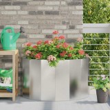vidaXL Jardinieră Argintiu 90 x 45 x 50 cm Oţel inoxidabil 883714
