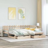 VidaXL Pat de zi cu extensie și sertare fără saltea, 80x200 cm