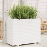 VidaXL Jardinieră de grădină, alb, 90x40x72 cm, lemn masiv de pin 3282635