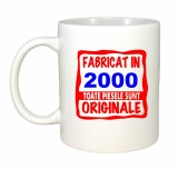 Cana alba personalizata Fabricat in 2000 toate piesele sunt originale, INOVATIX&reg;. 330ml