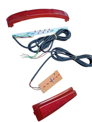 Set semnale 60V spate pentru City Coco Chopper &amp;ndash; stop frana si semnalizare completa foto