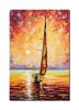 Tablou pictat manual birou, hol, living, dormitor, Velier, 60x40cm ulei pe panza in cutit efect 3D, gata de agatat pe perete
