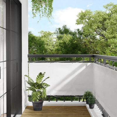 Paravan de balcon, alb, 75x800 cm, 100% poliester oxford GartenMobel Dekor foto